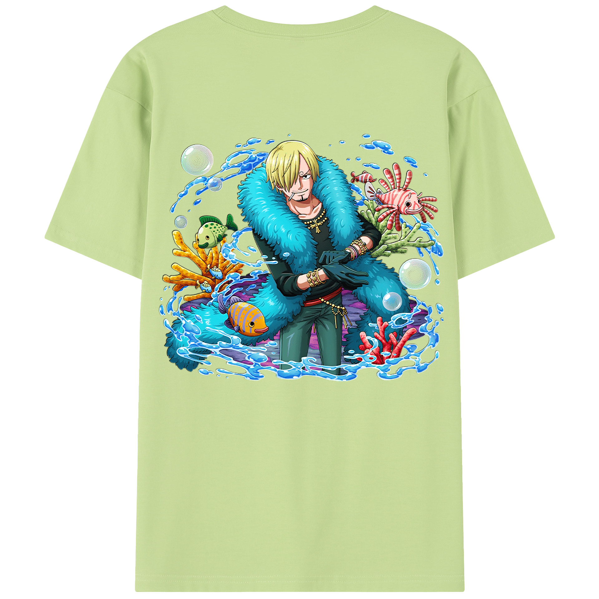 ワンピース サンジ ONE PIECE Sanji 綿100％半袖Tシャツ（背面プリント）